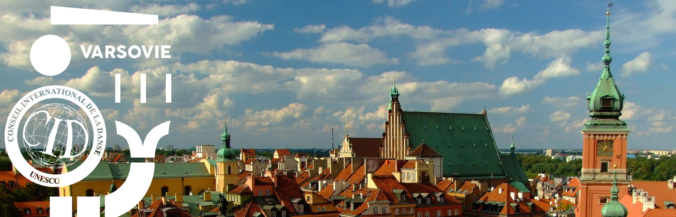 Warszawa widok na Stare Miasto LOGO